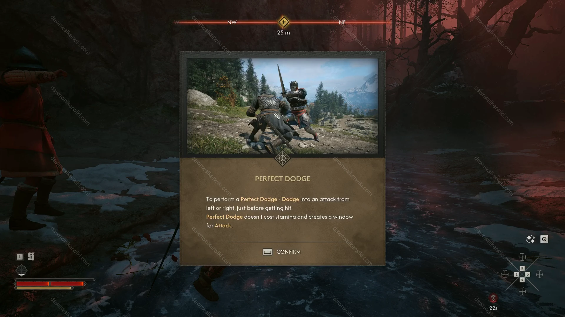 Perfect Dodge tutorial explaining a sideways dodge immediately before impact